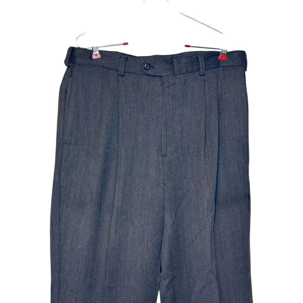 J. Peterman Men's Dress Pants Wool Cuffed Pleated & Cuffed Front Trousers Sz. 34